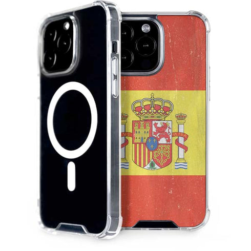 Spain Flag Distressed iPhone 13 Pro Max MagSafe Case